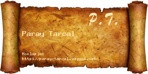 Paray Tarcal névjegykártya